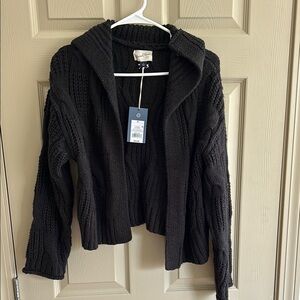 Cozy Black Cable Knit Sweater